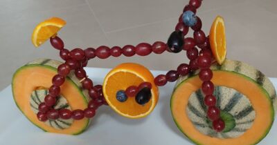 Fahrrad aus Obst