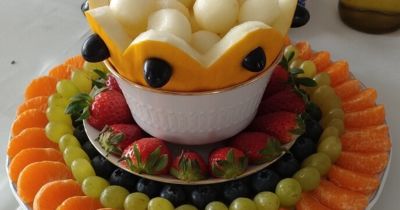 Obstkunst Platte Melonentopf